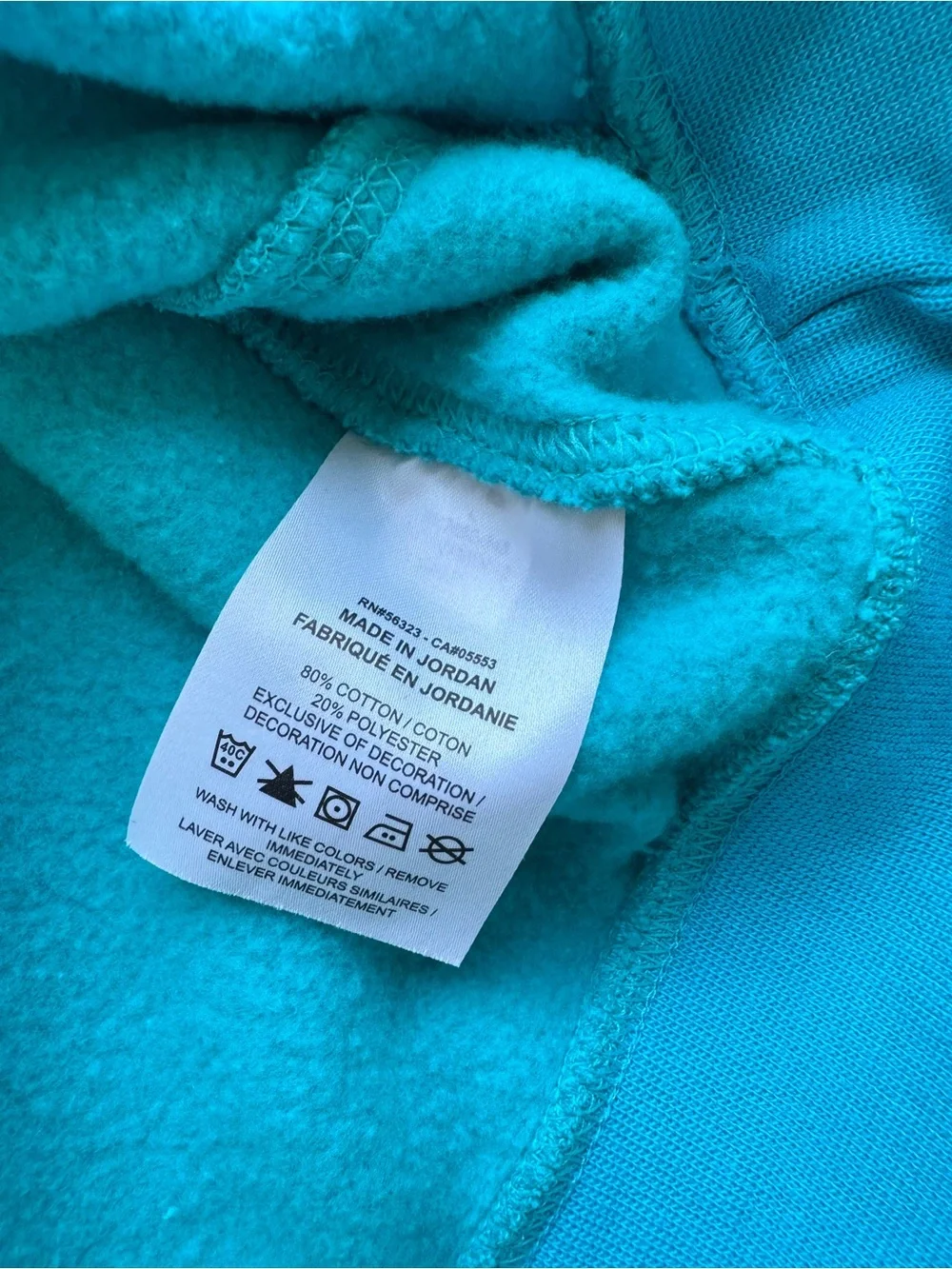 Nike Men’s Turquoise Crewneck Sweatshirt with White Logo
